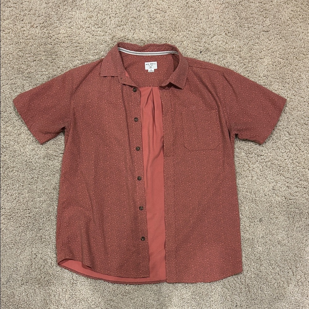 Jack O'Neill Men's Brick Red Casual Button Down Shirt